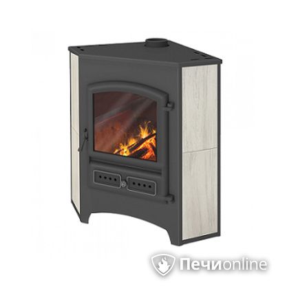 Печь-камин Этна (БКД) угловой беж. 9 кВт (150 кв.м) в Петропавловске-Камчатском