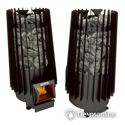 Дровяная печь-каменка GrillD Cometa Vega 180 short black в Петропавловске-Камчатском