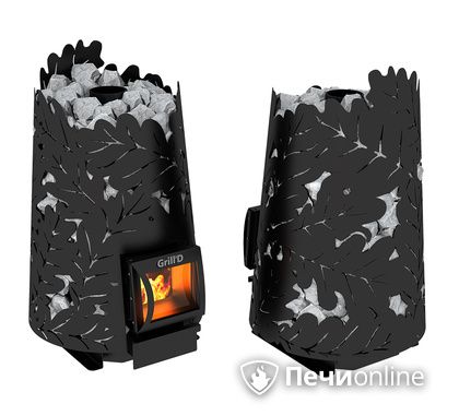 Дровяная печь-каменка GrillD Dubravo 180 short black в Петропавловске-Камчатском