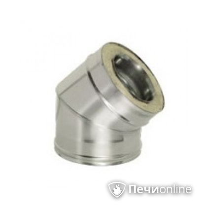 Дымоход Дымок Колено 45° с изоляцией 0.5 мм. OТFR45 120/200 в Петропавловске-Камчатском