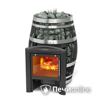 Дровяная банная печь TMF Саяны XXL 2015 Carbon Витра с закрытой каменкой и теплообменником в Петропавловске-Камчатском