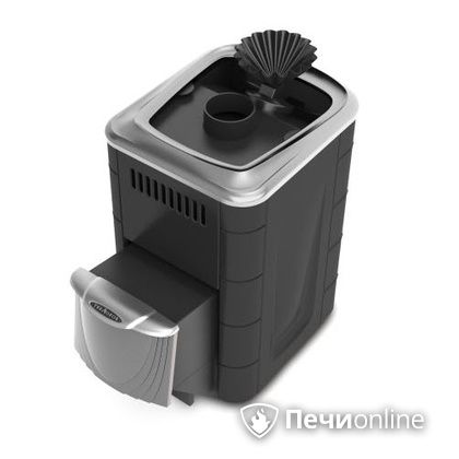 Дровяная банная печь TMF Гейзер Мини 2016 Carbon закрытая каменка нержавеющая дверь антрацит в Петропавловске-Камчатском