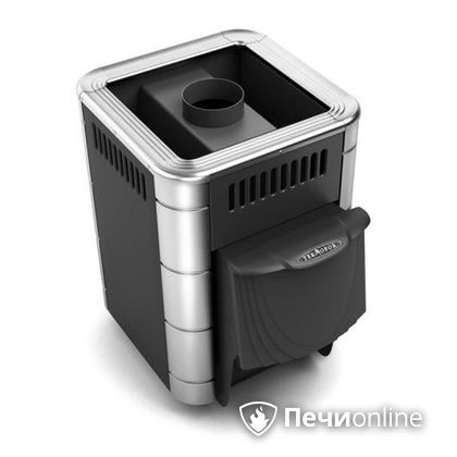 Дровяная банная печь TMF Оса Inox дверь антрацит короткий канал антрацит в Петропавловске-Камчатском