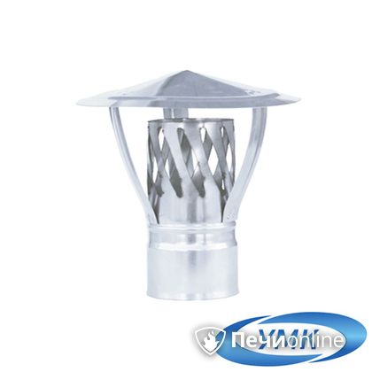 Дымоход УМК Зонт с искрогасителем D80 0.5 мм. нержавейка в Петропавловске-Камчатском